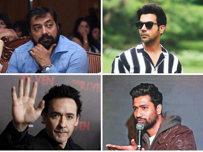 Anurag Kashyap resurfaced on the micro-blogging platform and expressed anger over how the protests were handled, calling the government 'fascist'. (In pic clockwise from left: Anurag Kashyap, Rajkummar Rao, John Cusack, Vicky Kaushal)