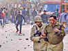 Police station torched in Lucknow; Media vans destroyed; One dead