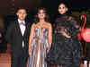 Isha Ambani co-hosts fundraiser with Sonam Kapoor, dazzles in a strapless, metallic gown