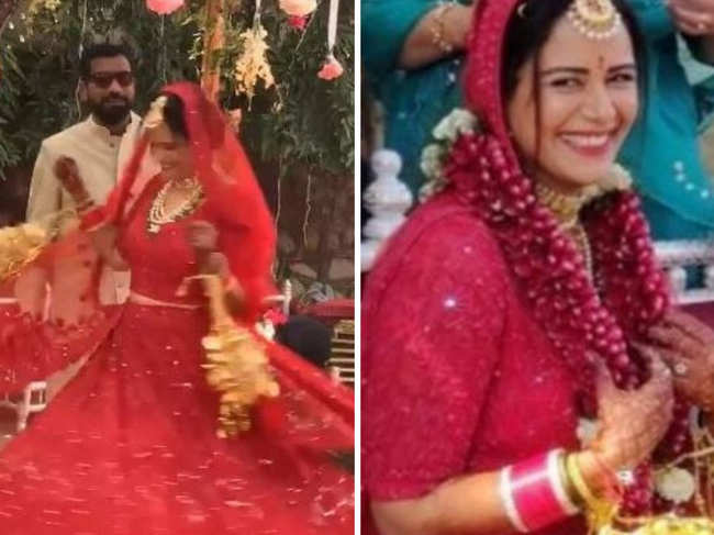 Mona Singh tied the knot with beau Shyam, a South Indian investment banker, in a traditional Hindu ceremony on Friday.