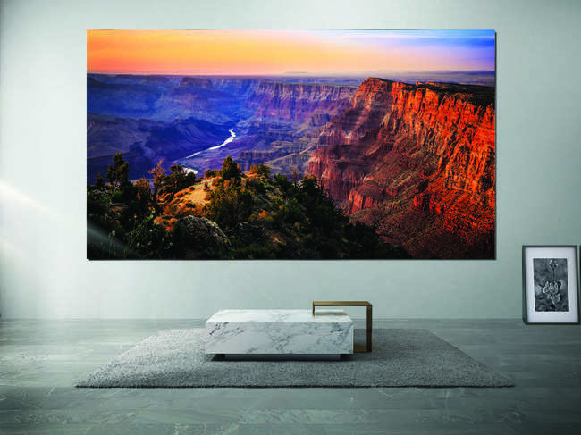 Samsung The Wall​ ​is built adding together 256 small display modules​.