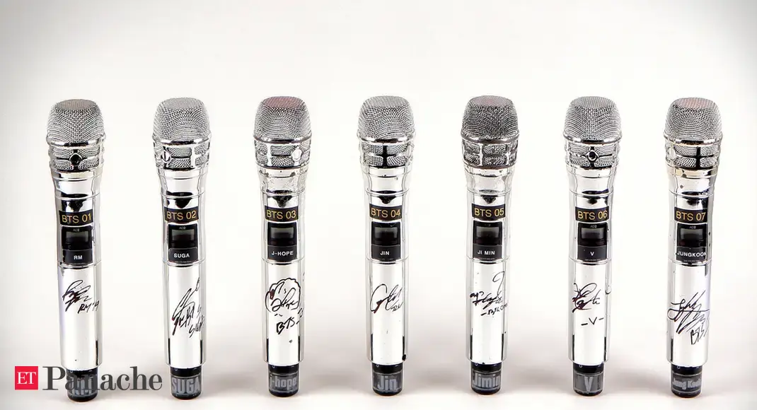 Good news, BTS fans: K-pop band makes debut on celeb auction circuit; 7 signed microphones to go on sale