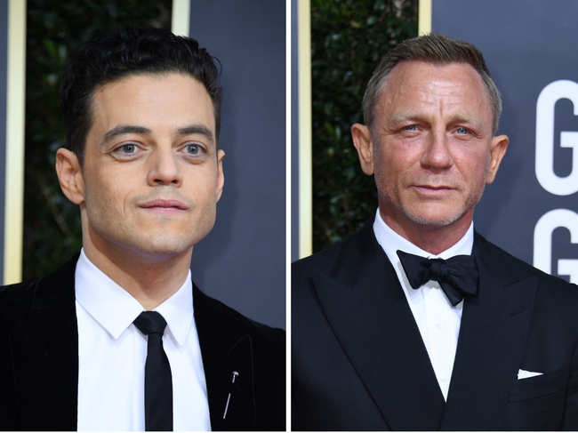 Rami Malek (L) dished out a few details about his character in the film and his experience of working with Daniel Craig (R) on the red carpet of the 77th Golden Globe awards.