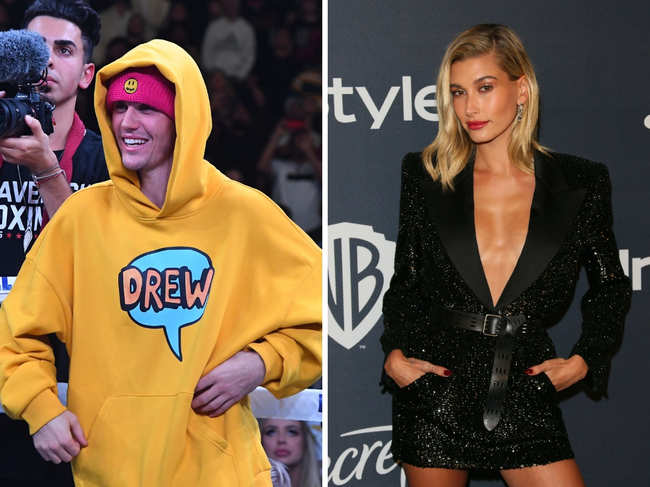 Hailey Bieber (right) took to Twitter to slam trolls who mocked how ​her husband, Justin Bieber (left), ​'looks'.