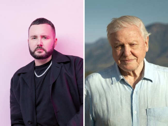 Kim Jones’s (L) style icon is not a footballer or a movie star, but Sir David Attenborough, the legendary conservationist.