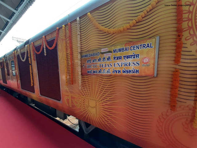 Ahmedabad-Mumbai Tejas Express flagged off!