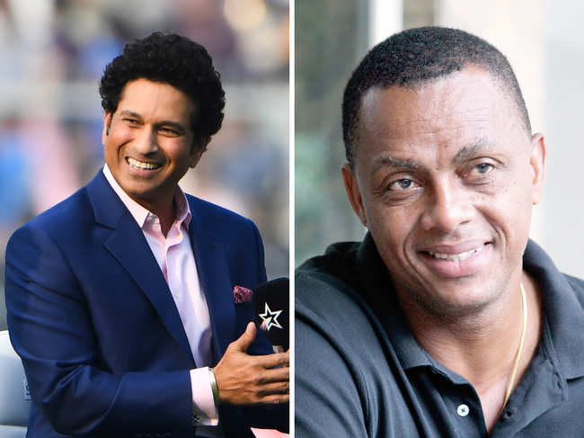 Batting legend Sachin Tendulkar (left) and West Indies bowling great Courtney Walsh (right) will be coaching the star-studded teams.
