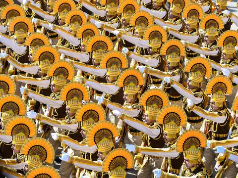 ​CISF marches at Rajpath
