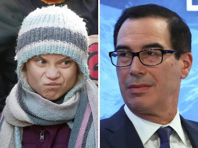 Greta Thunberg brushes off mockery from US finance chief Steven Mnuchin