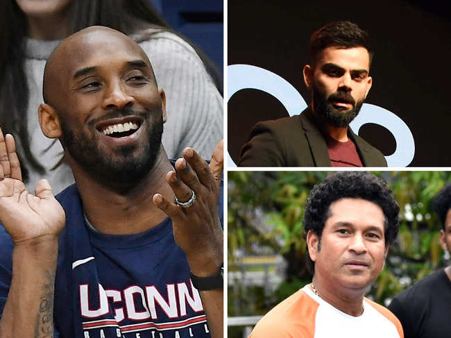 Kobe Bryant's suddent death has left the entire world in shock. (In Pic: Virat Kohli - top right and Sachin Tendulkar - bottom right)
