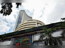 Mumbai: A view of the BSE building in Mumbai. The BSE Sensex jumped over 700 poi...