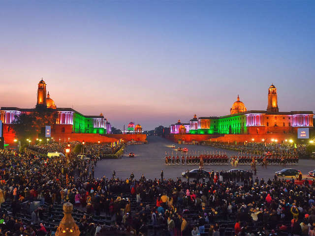 ​Raisina Hill complex lit up