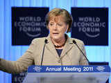 Angela Merkel addresses WEF session