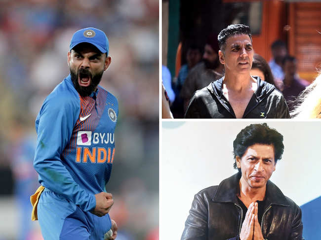 ​Kohli leads the list, with actor Akshay Kumar at the second spot and SRK comes in at the fifth spot.​