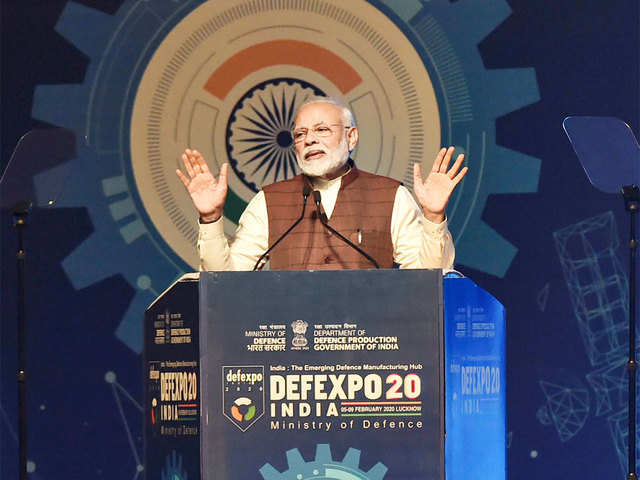 ​PM Modi at the Defence Expo 2020