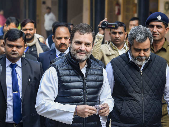 Rahul Gandhi at the polling booth