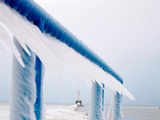 Icicles on Lake Michigan