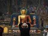 Tibetan Buddhists perform rituals