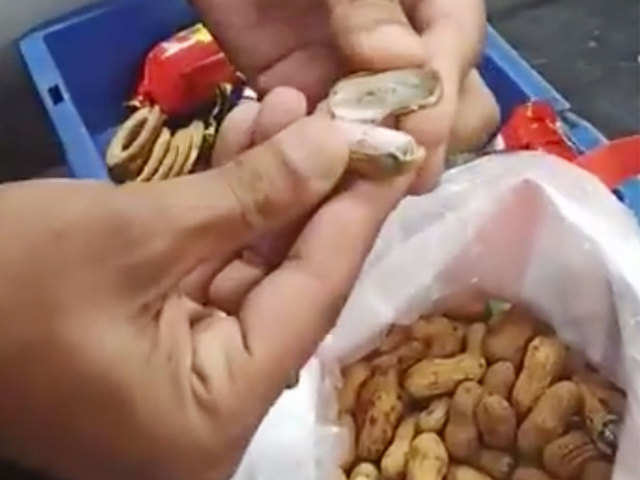 Cracking peanuts