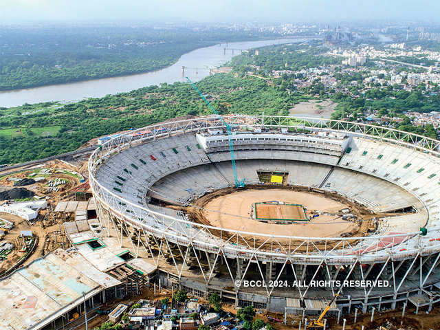 Donald Trump Likely To Inaugurate Motera Cricket Stadium World S Largest Cricket Facility In Ahmedabad Motera Cricket Stadium The Economic Times