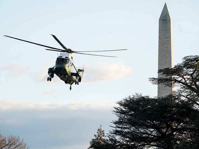 ?President always greeted by a Marine