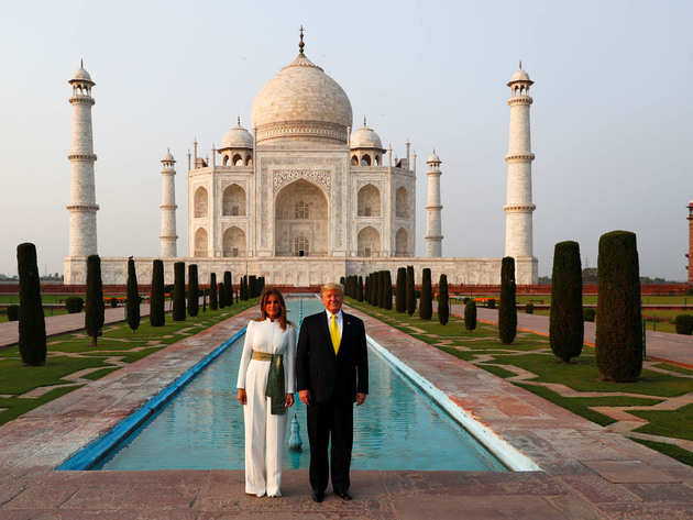 Donald Trump India visit Day 1 Highlights: Blockbuster event at Motera Stadium and sunset at the Taj Mahal