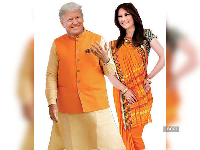 Dhoti for him & Gujarati sari for her