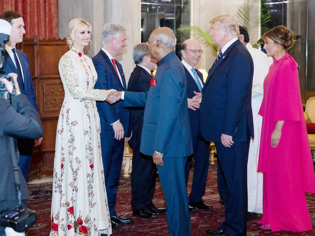 President Kovind greets Ivanka Trump