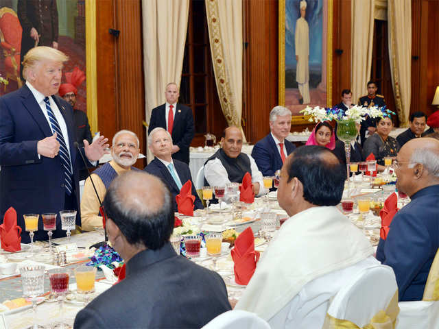Trump during dinner banquet