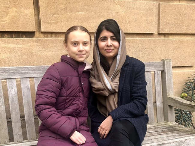 ​The pair met to discuss their activism at Lady Margaret Hall, Malala's Oxford college.​