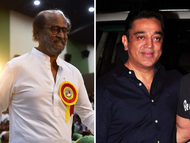​Rajinikanth (left) questioned the failure of the government to control the riots, Kamal Hasaan (right) said it was the 'right path'.​