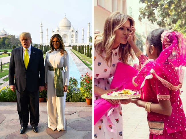 Melania Trump a​ccompanied husband and US President Donald Trump during his first official visit to India.