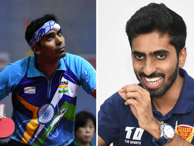 Sharath Kamal (left) and G Sathiyan (right), won silver at the Hungarian Open.