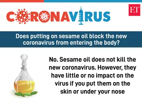 Does putting on sesame oil block the new coronavirus from entering the body?
