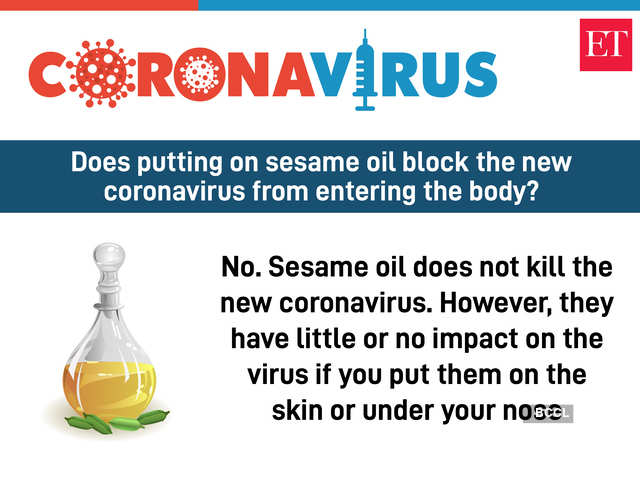 Does putting on sesame oil block the new coronavirus from entering the body?