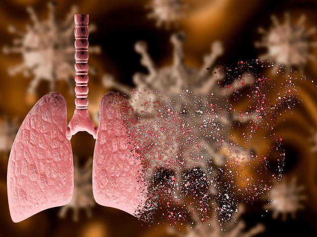 ​What trajectory does the virus take in the lungs?