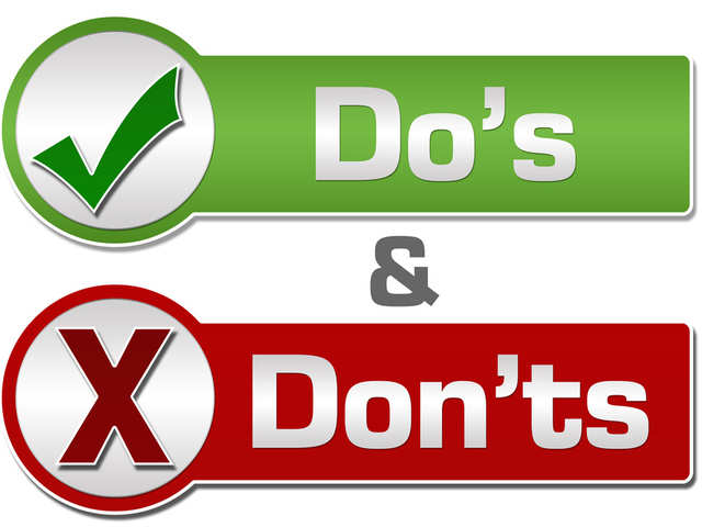 Do's and don'ts for the mortuary staff