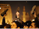 Anti-government protesters in Cairo's Tahrir Square