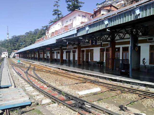Railway platform in Shimla
