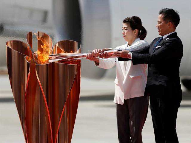 ​Olympic flame in northeastern Japan