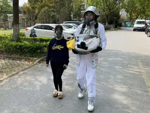 Chinese father builds 'baby pod' to protect infant from coronavirus