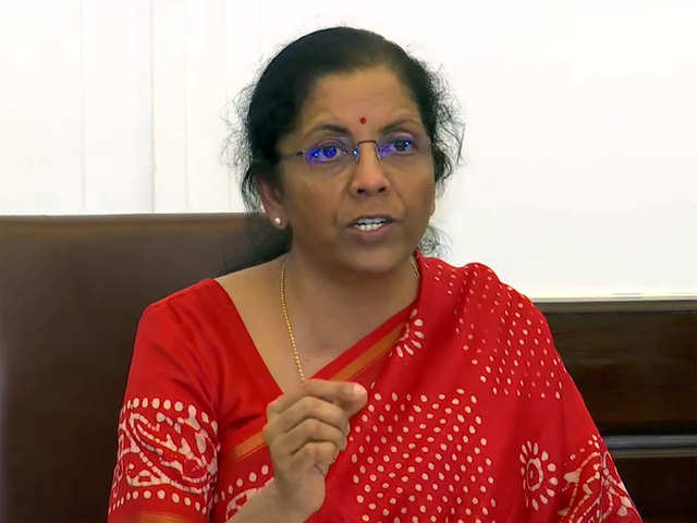 Nirmala Sitharaman addressing via VC