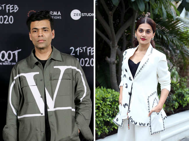 Karan Johar (L) and Taapsee Pannu (R) pledged support for the daily wage-earners who have been severely affected by the lockdown imposed to combat coronavirus.