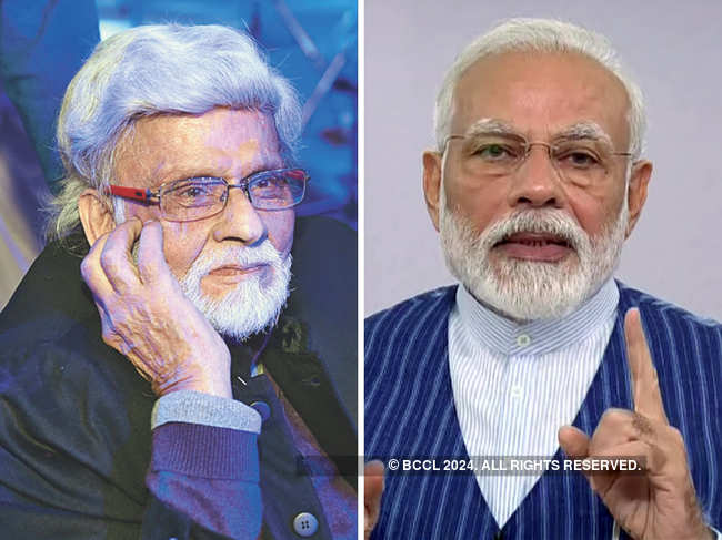 PM Narendra Modi (R) said that Satish Gujral's intellectual thirst took him far and wide, yet he remained attached to his roots.​
