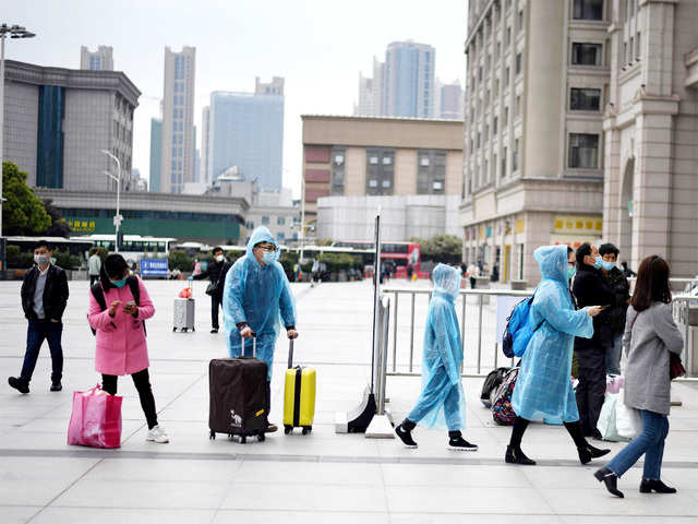 Passengers in Wuhan