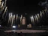 Fireworks light up the sky during the opening ceremony