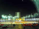 Fireworks light up the sky during the WC 2011 opening ceremony at Bangabandhu stadium in Dhaka