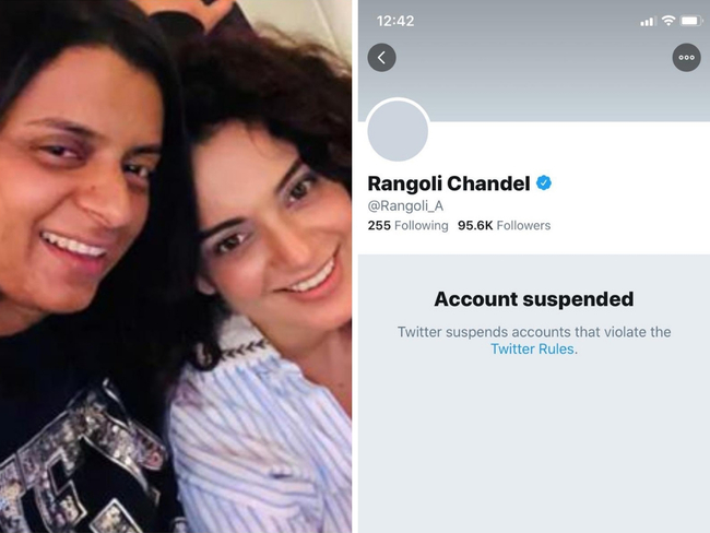 Rangoli Chandel Twitter Account Suspended Twitter Suspends Rangoli Chandel S Account After Outrage Polarises Netizens With Move The Economic Times
