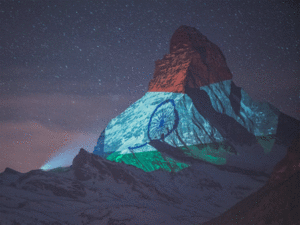 India flag Alps