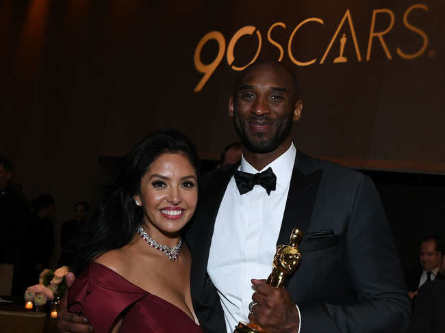 File photo of 2018: Basketball player Kobe Bryant and his wife Vanessa Laine Bryant at the 90th Annual Academy Awards Governors Ball at the Hollywood & Highland Center, in Hollywood, California.